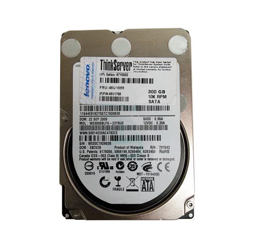46U1768 - Lenovo 300GB 10000RPM SATA 2.5" Hot-Swap HDD