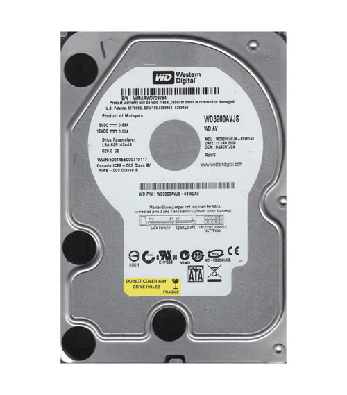 WD3200AVJS-63WDA0 - Western Digital 320GB 7200RPM SATA 3.5-Inch HDD