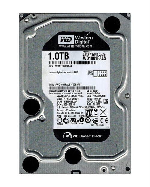 WD1001FALS-00E3A0 - Western Digital 1TB 7200RPM SATA 3Gb/s 32MB 3.5" HDD