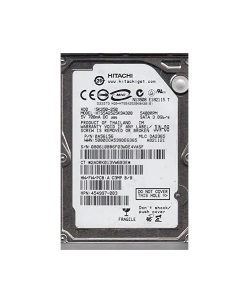 454997-003 - HP 250GB 5400RPM SATA 2.5" HDD