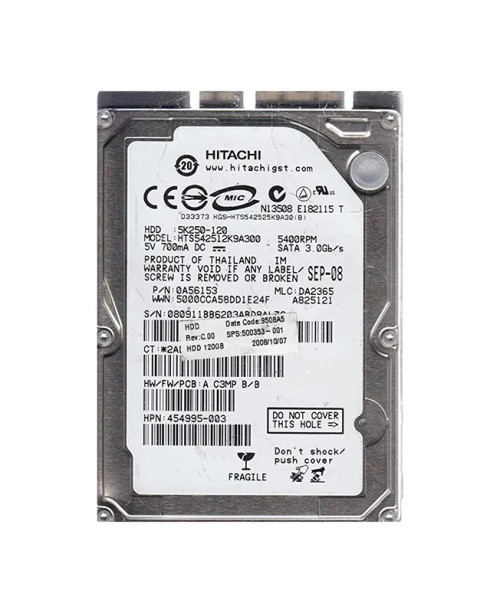 500353-001 - HP 120GB 5400RPM SATA 2.5" HDD