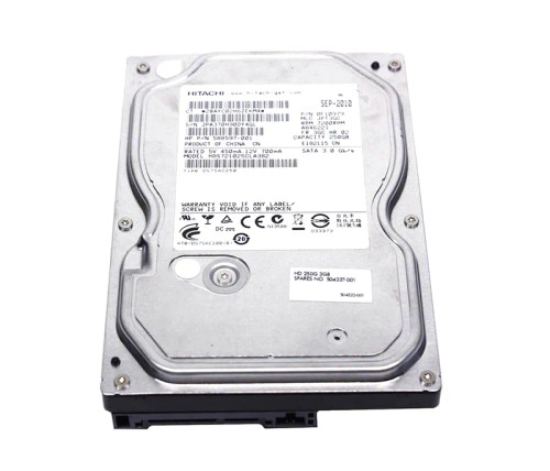 504337-001 - HP 250GB 7200RPM SATA 3.5" Hot-Plug HDD