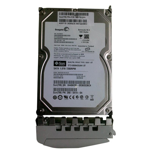 ST31000NSSUN1.0T - Sun 1TB 7200RPM SATA 3Gb/s 32MB Cache 3.5-Inch Hard Drive