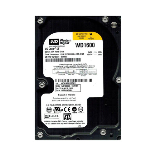WD1600JS-55MHB0 - Western Digital 160GB 7200RPM SATA 8MB 3.5" HDD