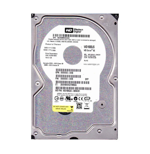 WD1600JS-60NCB1 - Western Digital 160GB 7200RPM SATA 3.5" 8MB HDD