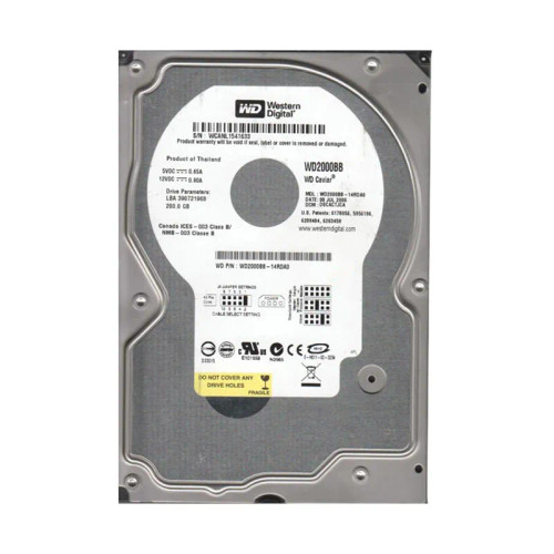 WD2000BB-14RDA0 - Western Digital 200GB 7200RPM EIDE 2MB 3.5" HDD