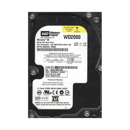 WD2000JD-55HBC0 - Western Digital 200GB 7200RPM SATA 8MB 3.5" HDD