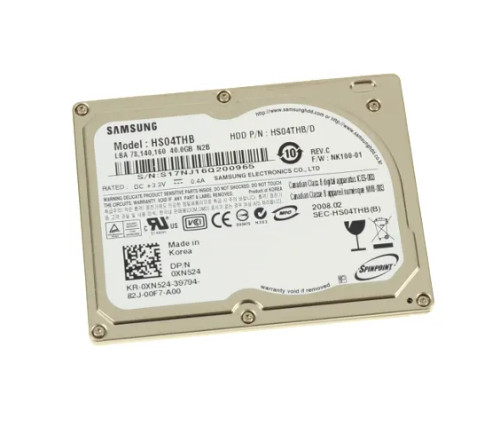XN524 - Dell 40GB 4200RPM IDE/ATA 1.8" HDD