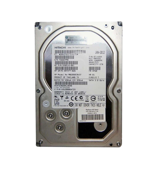 MB2000EBUCF - HP 2TB 7200RPM SATA 3.5" Hot-Swap HDD