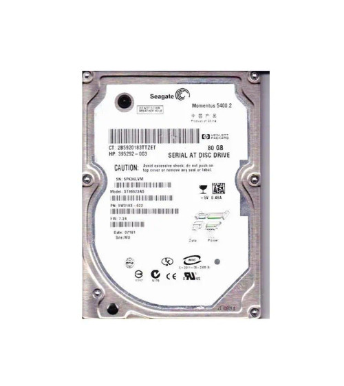 395292-003 - HP 80GB SATA 5400RPM 2.5" 8MB HDD