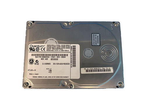 KN36J011 - Quantum 36.4GB 7200RPM Ultra160 SCSI 80-Pin Hot Pluggable Low Profile 3.5-Inch Hard Drive