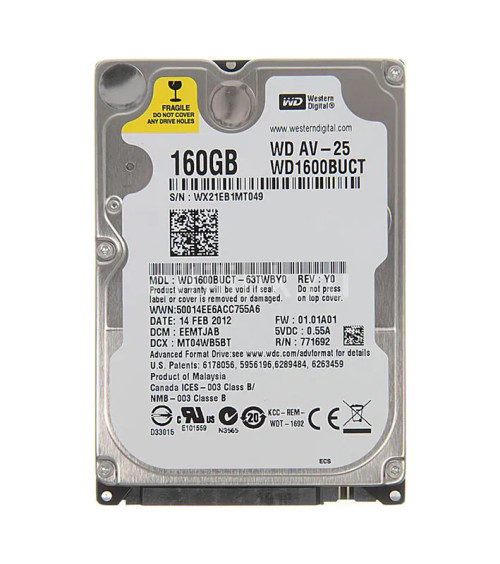 WD1600BUCT - Western Digital 160GB 5400RPM SATA 16MB 2.5" HDD