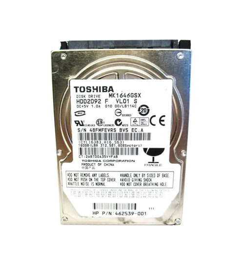 462539-001 - HP 160GB 5400RPM SATA 3Gb/s 2.5" HDD