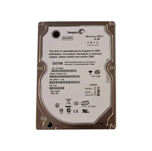9AH417-196 - Seagate 40GB 4200RPM IDE ATA-100 8MB 2.5" HDD