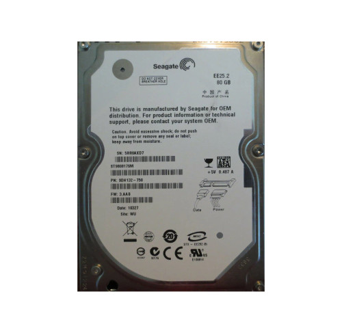 Seagate ST980817SM EE25.2 80GB 5400RPM SATA 3Gb/s 2.5HDD