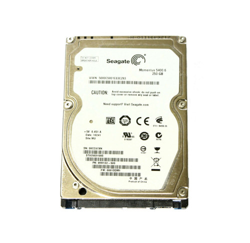 9HH132-500 - Seagate 250GB 5400RPM SATA 3Gb/s 2.5" HDD