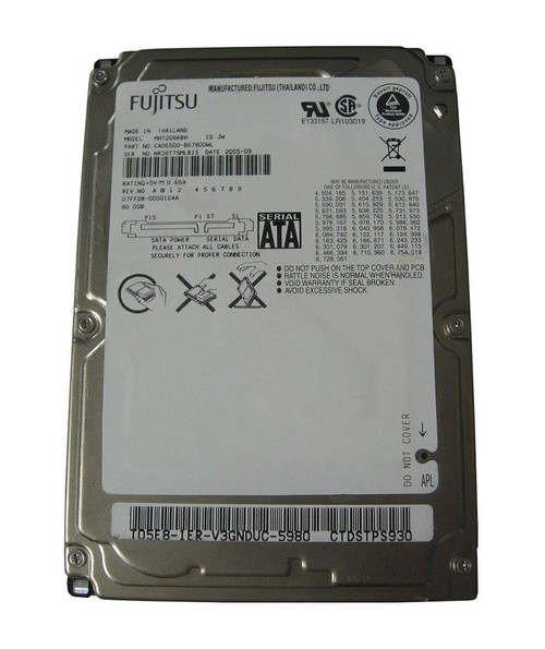 MHT208RBH - Fujitsu 80GB 5400RPM SATA 8MB 2.5" HDD