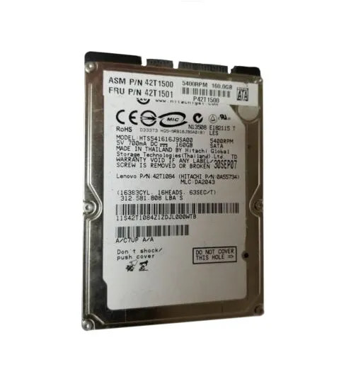 42T1500 - Lenovo 160GB 5400RPM SATA 2.5" HDD