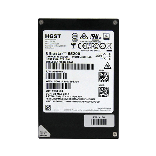 SXHLLL - HGST 1.92TB SAS 12Gb/s 2.5" SSD