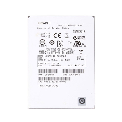 0B24944 - Hitachi 100GB SAS 6Gb/s 2.5" SLC SSD