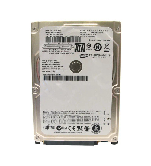 MHZ2200BH - Fujitsu 200GB 5400RPM SATA 8MB 2.5" HDD