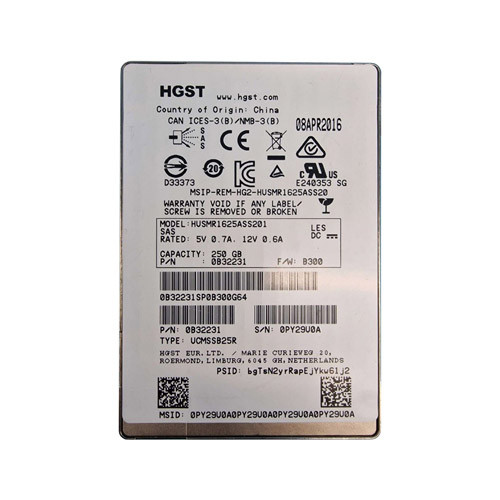0B32231 - Hitachi 250GB SAS 12Gb/s 2.5" SSD