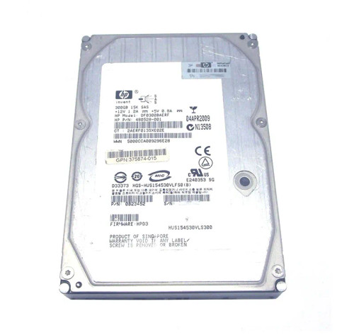 HP 480528-001 300GB 15K SAS LFF 3Gb/s HDD for ProLiant Servers