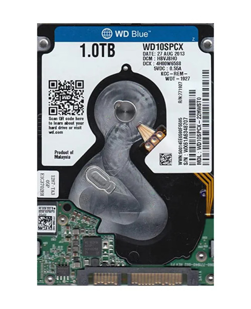 WD10SPCX-22HWST0 - Western Digital 1TB 5400RPM SATA 6Gb/s 2.5" HDD