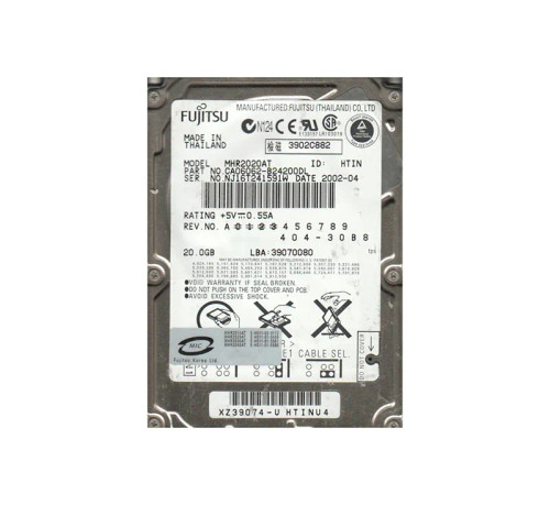 CA06062-B24200DL - Fujitsu 20GB 4200RPM 2.5" IDE HDD