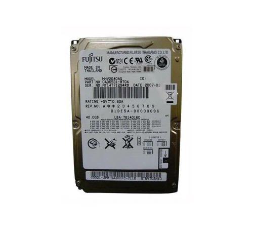 CA06531-B704 - Fujitsu 40GB 5400RPM IDE 8MB 2.5" HDD