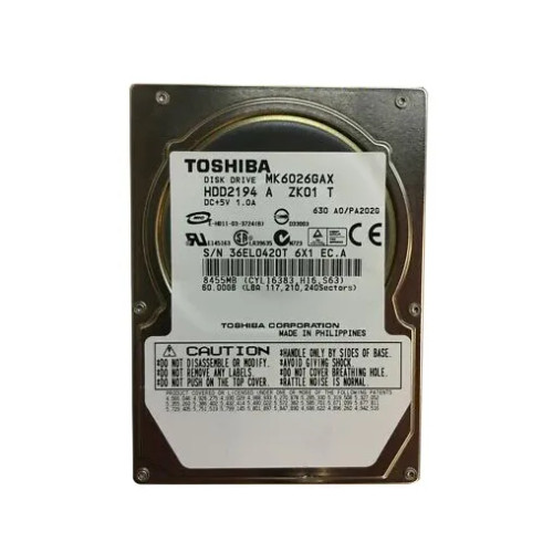 HDD2194A - TOSHIBA 60GB 5400RPM IDE ATA-100 16MB 2.5" HDD