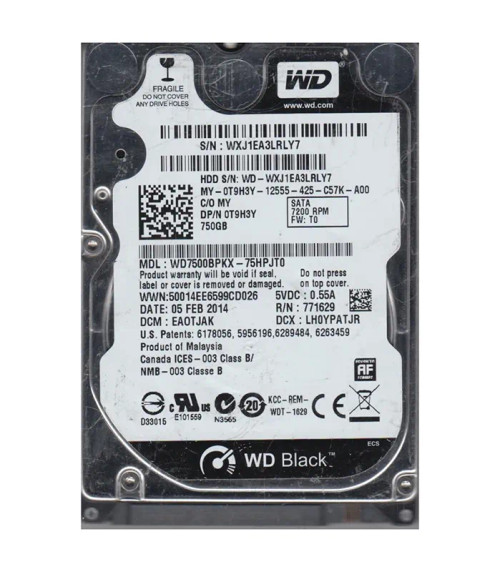 WD7500BPKX-75HPJT0 - Western Digital 750GB 7200RPM SATA 2.5-Inch HDD