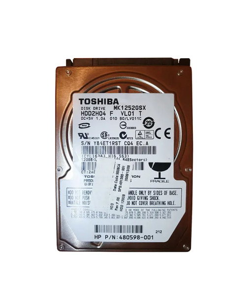 491265-001 - HP 120GB 5400RPM SATA 2.5" HDD
