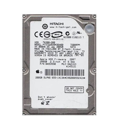 Hitachi HTS722020K9SA00 Travelstar 7K200 200GB SATA 2.5Hard Drive