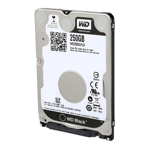 WD2500LPLX-00ZNTT0 - Western Digital Black 250GB 7200RPM SATA 6Gb/s 32MB Cache CE 2.5-Inch Hard Drive