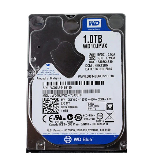 WD10JPVX-75JC3T0 - WESTERN DIGITAL 1TB 5400RPM SATA 2.5" HDD