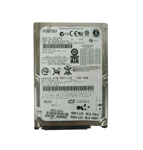 42T1555 - IBM 160GB 7200RPM SATA 3Gb/s 2.5" HDD