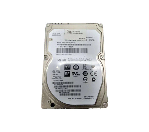 686218-001 - HP 750GB 7200RPM SATA 6Gb/s 2.5" HDD