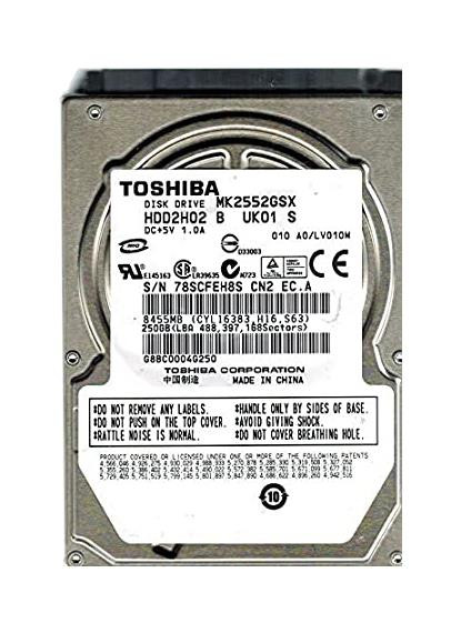 HDD2H02B - TOSHIBA 250GB 5400RPM SATA 3Gb/s 2.5" HDD