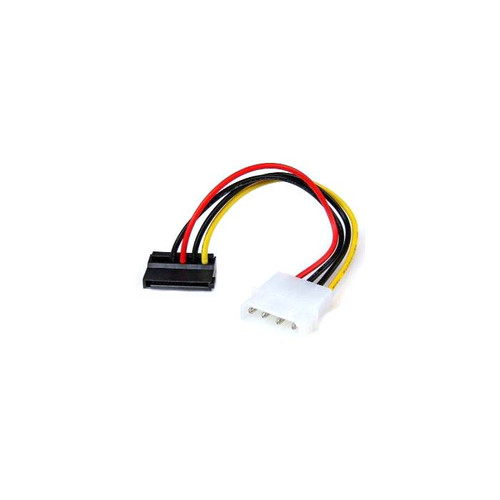 SATAPOWADPL - StarTech 6in 4 Pin LP4 to Left Angle SATA Power Cable Adapter