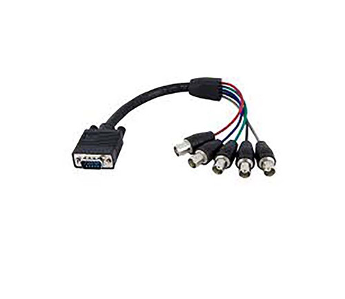 VGABNCMF1 - StarTech 1ft Coax HD15 VGA to 5 BNC RGBHV Monitor Cable M/F
