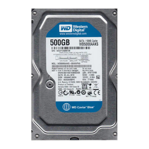 WD5000AAKS-00WWPA0 - Western Digital 500GB 7200RPM SATA 3Gb/s 16MB 3.5" HDD
