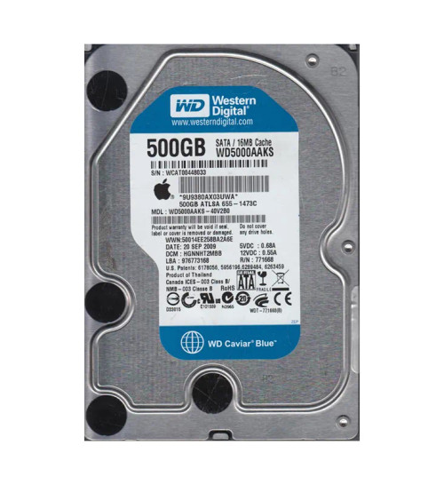 WD WD5000AAKS-40V2B0 Caviar Blue 500GB SATA 3Gb/s 16MB Cache HDD