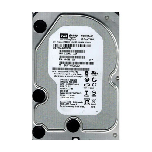 WD5000AAKS-60A7B0 - Western Digital 500GB 7200RPM SATA 3Gb/s 16MB 3.5" HDD