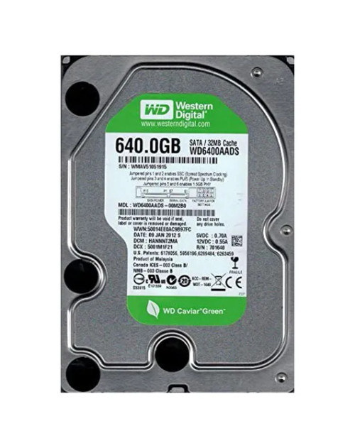 WD6400AADS - WESTERN DIGITAL 640GB 5400RPM SATA 3.5" HDD
