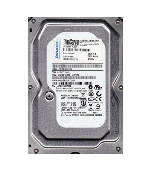 WD1601ABYS-23C0A0 - Western Digital 160GB 7200RPM SATA 3.5-Inch HDD