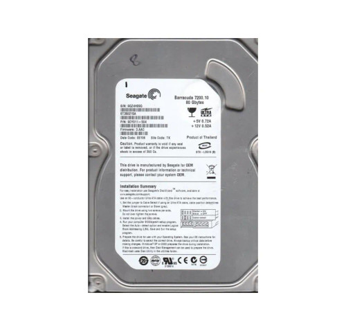 9CY011-504 - Seagate 80GB 7200RPM 2MB 3.5" IDE HDD