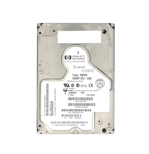 a5282-69001 - HP A5282-69001 - 18.2GB 10000RPM Wide Ultra2 SCSI Hot Swappable LVD 80-Pin 3.5-Inch Hard Drive