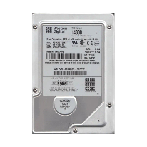 AC14300-00RTT1 - Western Digital 4.3GB 5400RPM EIDE 3.5" HDD