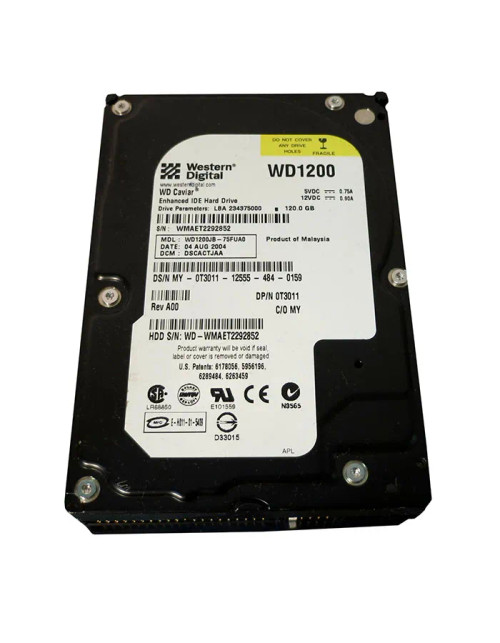 WD1200JB-75FUA0 - Western Digital 120GB 7200RPM EIDE 8MB 3.5" HDD